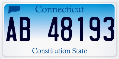 CT license plate AB48193