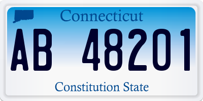CT license plate AB48201