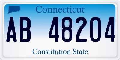 CT license plate AB48204