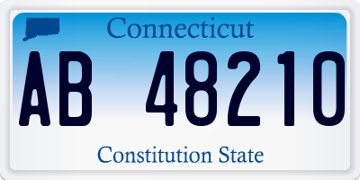 CT license plate AB48210