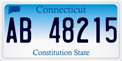 CT license plate AB48215