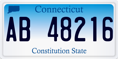 CT license plate AB48216