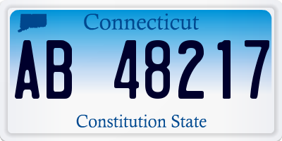 CT license plate AB48217
