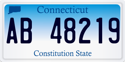 CT license plate AB48219