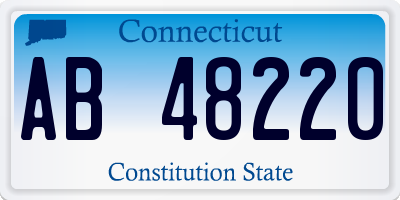 CT license plate AB48220