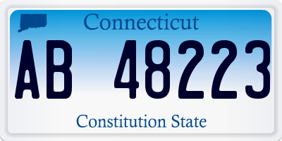 CT license plate AB48223