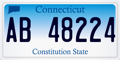 CT license plate AB48224