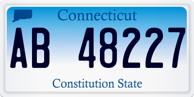 CT license plate AB48227