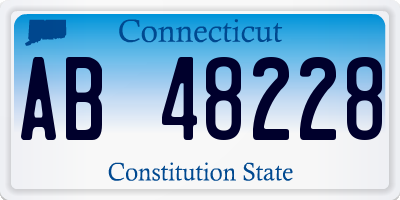 CT license plate AB48228