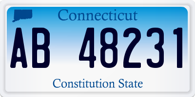 CT license plate AB48231