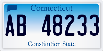 CT license plate AB48233