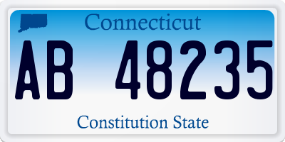CT license plate AB48235