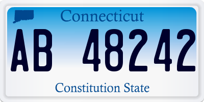 CT license plate AB48242