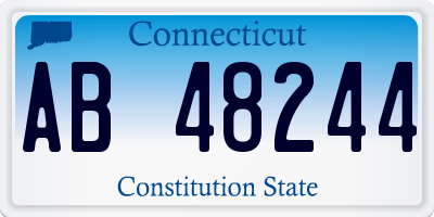 CT license plate AB48244