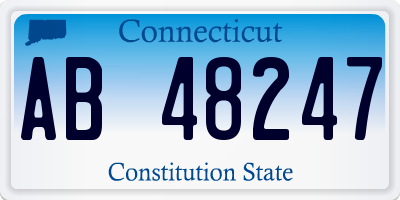 CT license plate AB48247