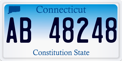 CT license plate AB48248