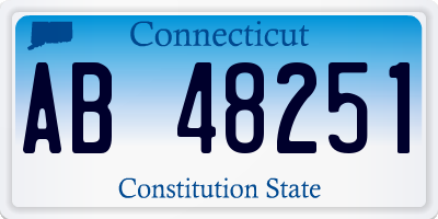 CT license plate AB48251