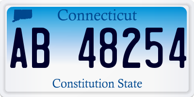 CT license plate AB48254