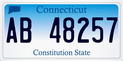 CT license plate AB48257