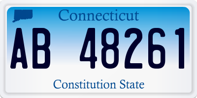 CT license plate AB48261