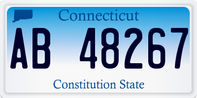 CT license plate AB48267