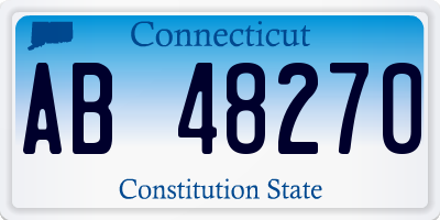 CT license plate AB48270