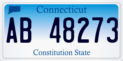 CT license plate AB48273