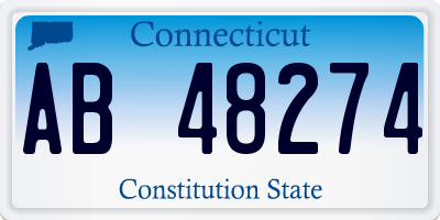 CT license plate AB48274