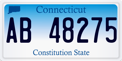 CT license plate AB48275