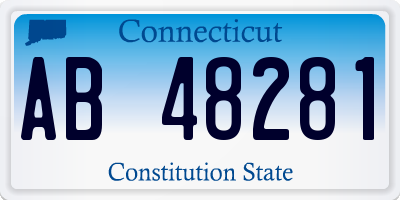 CT license plate AB48281