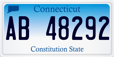 CT license plate AB48292