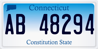CT license plate AB48294