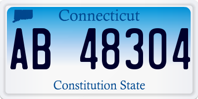 CT license plate AB48304