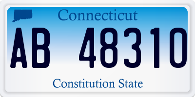 CT license plate AB48310