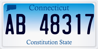 CT license plate AB48317