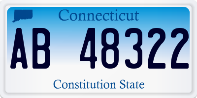 CT license plate AB48322