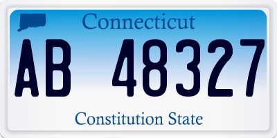 CT license plate AB48327