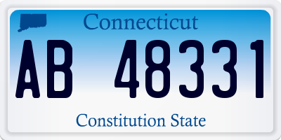 CT license plate AB48331