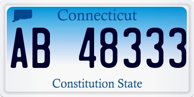 CT license plate AB48333