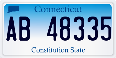 CT license plate AB48335