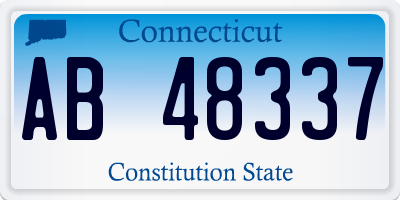 CT license plate AB48337