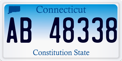 CT license plate AB48338