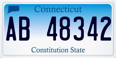 CT license plate AB48342