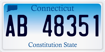 CT license plate AB48351