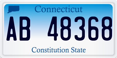 CT license plate AB48368