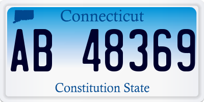 CT license plate AB48369