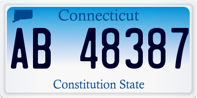 CT license plate AB48387