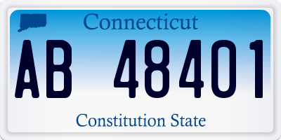 CT license plate AB48401