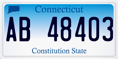 CT license plate AB48403