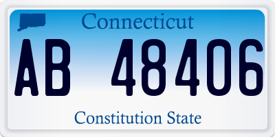 CT license plate AB48406